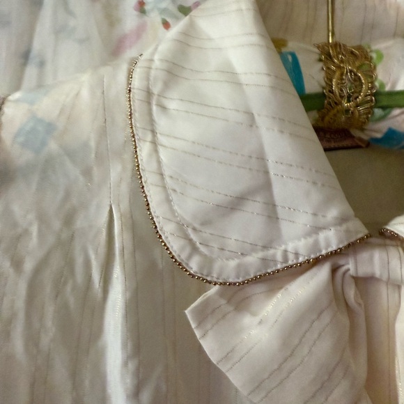 Juicy Couture Cream Peter Pan Collar Blouse ASO Zooey Deschanel - Picture 7 of 11